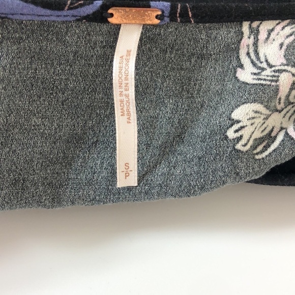 Free People Clear‎ Skies Printed Tunic Dress Black Small - Picture 9 of 9